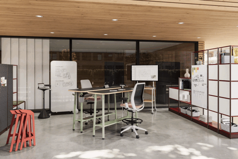 Modulare Möbelsysteme Modulare Möbel-Systeme in einer modernen Arbeitsumgebung